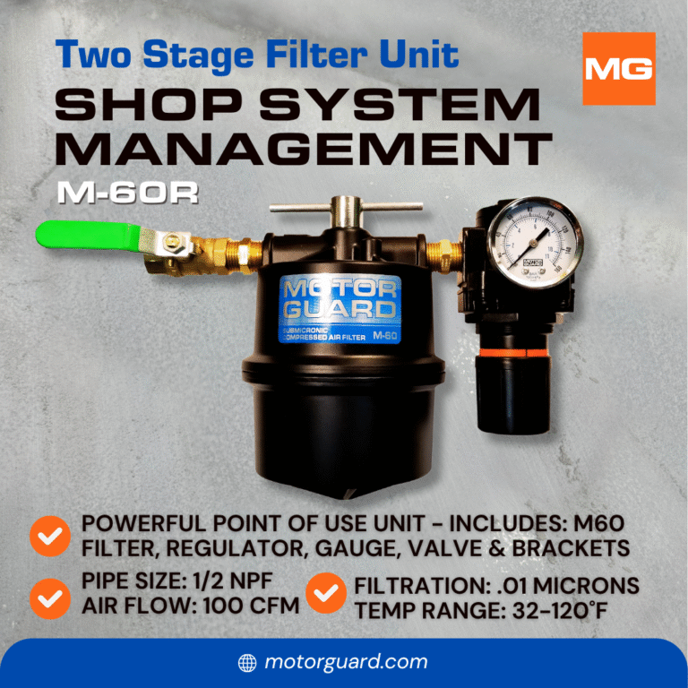 M-60R Compressed Air Filter with Regulator 1/2 NPT – Motor Guard