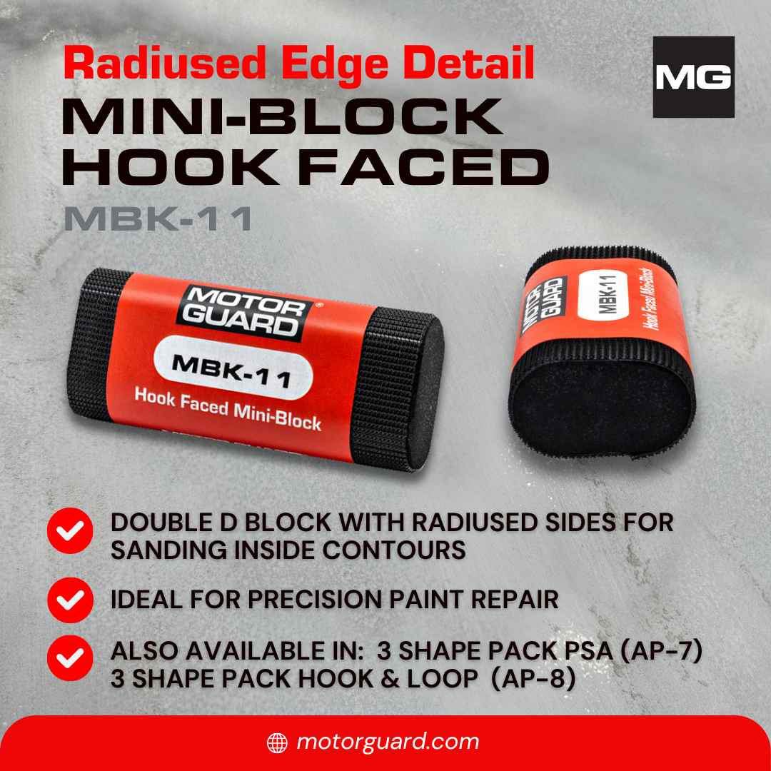 MBK-11 Mini-Block Double-D Shape Sanding Block - Hook & Loop - Image 2