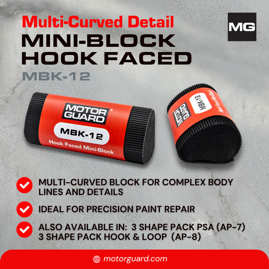 MBK-12 Mini-Block Curved Shape Sanding Block - Hook & Loop - Image 2