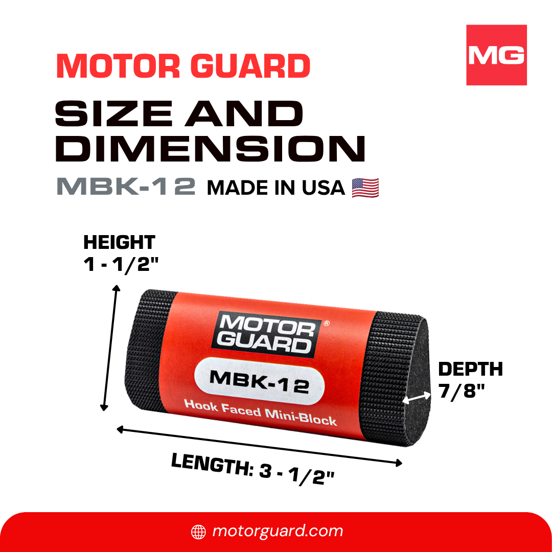 MBK-12 Mini-Block Curved Shape Sanding Block - Hook & Loop - Image 5